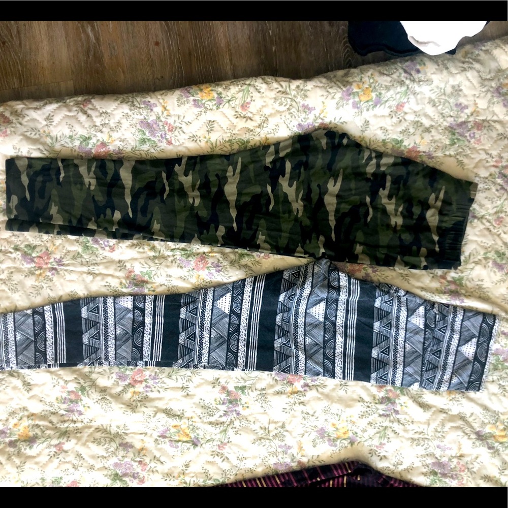 BOGO, camo and Aztec leggings